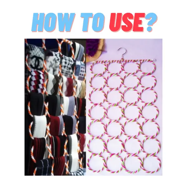 How to use Multipurpose Scarf Hanger Organizer Holder with 28 Holes Hanging